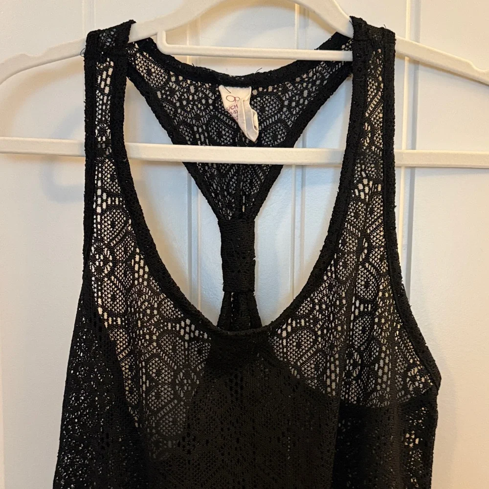 OP Black Lace Swim Coverup (S) - Picture 2 of 7